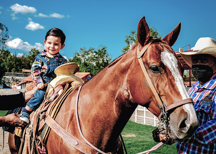 Hipódromo InfantilEn nuestro Hipódromo Infantil podrás montar a uno de nuestros ejemplares, ideal para que los pequeños se familiaricen con uno de los animales más hermosos y amigos de los humanos por siglos. Te encantará conocer a nuestras distintas especies de caballos, ¡son súper amigables! Toca, mira, escucha, te tenemos muchas sorpresas preparadas en Mundo Granjero.